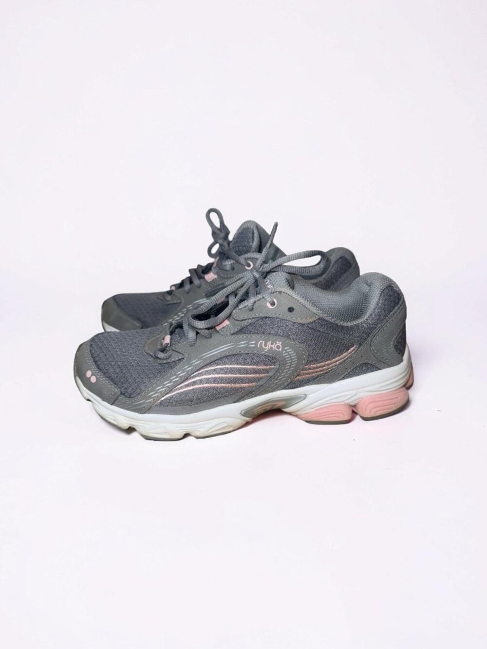 Ryka Women’s Gray Pink Athletic Walking Running Sneakers Shoes Size 7